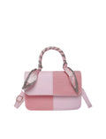 Pink Elegance Scarf Handle Handbag
