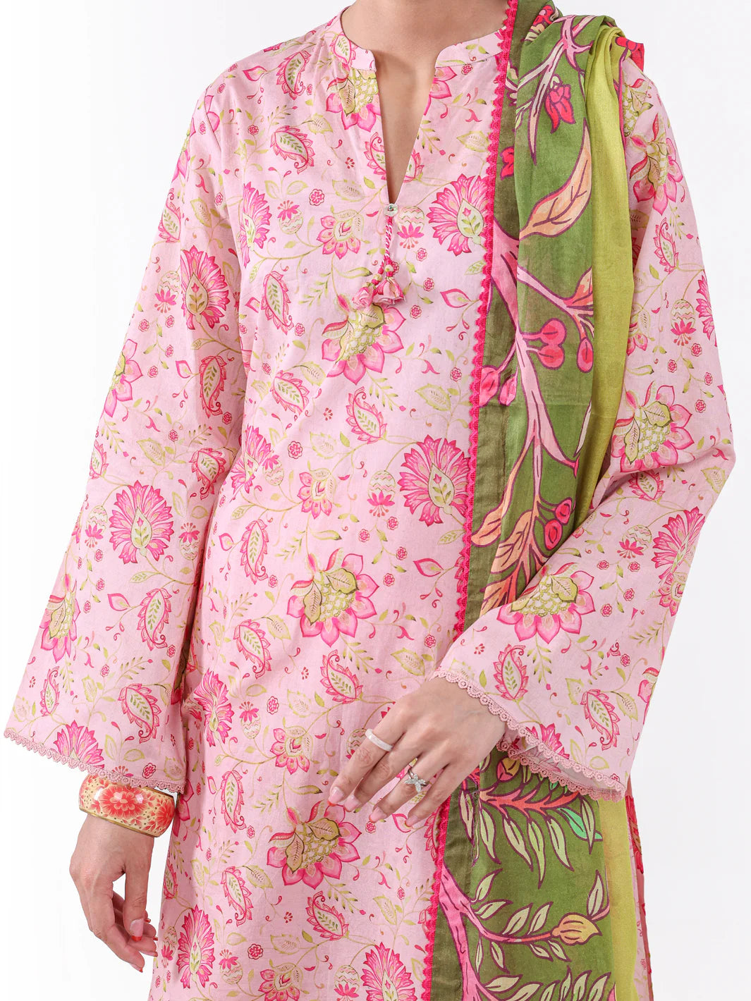 Pink Lawn 3Pc Unstitched