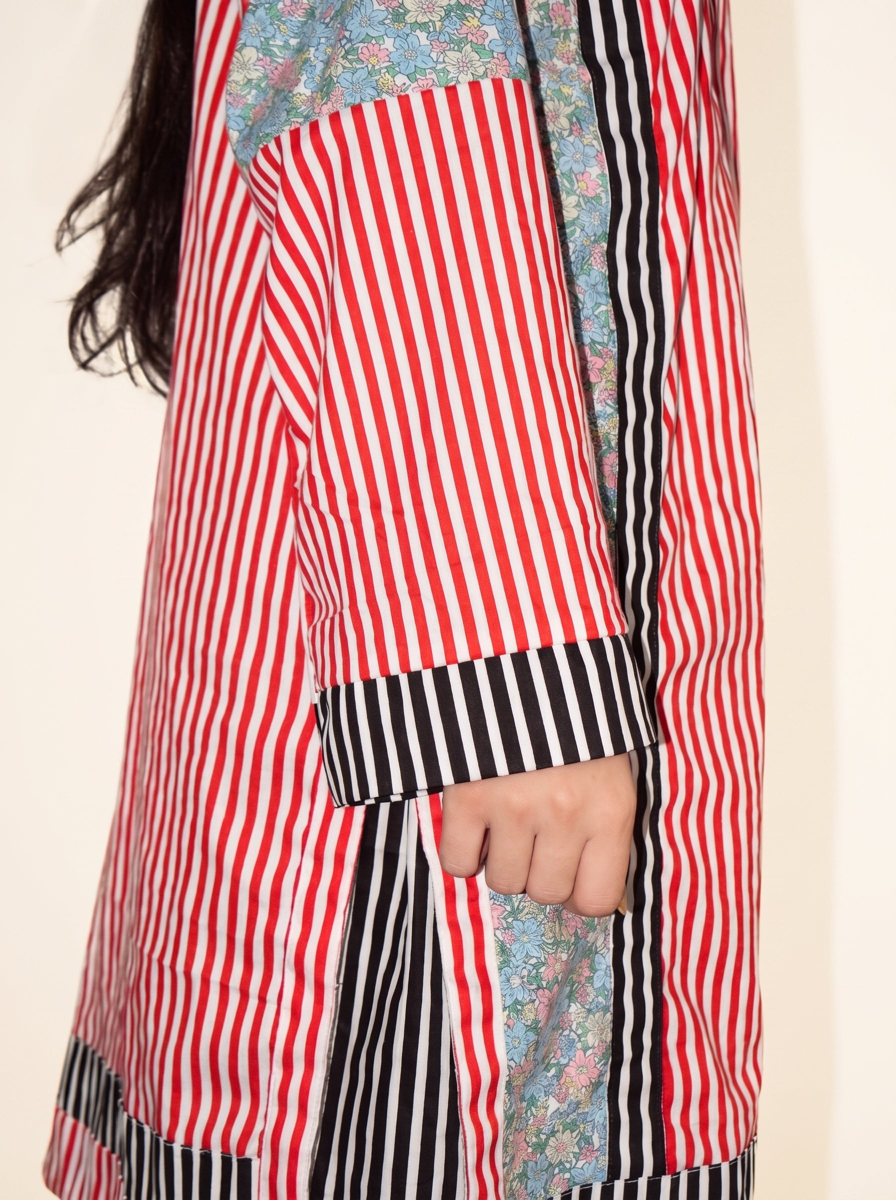 Red Striped Printed 2Pc