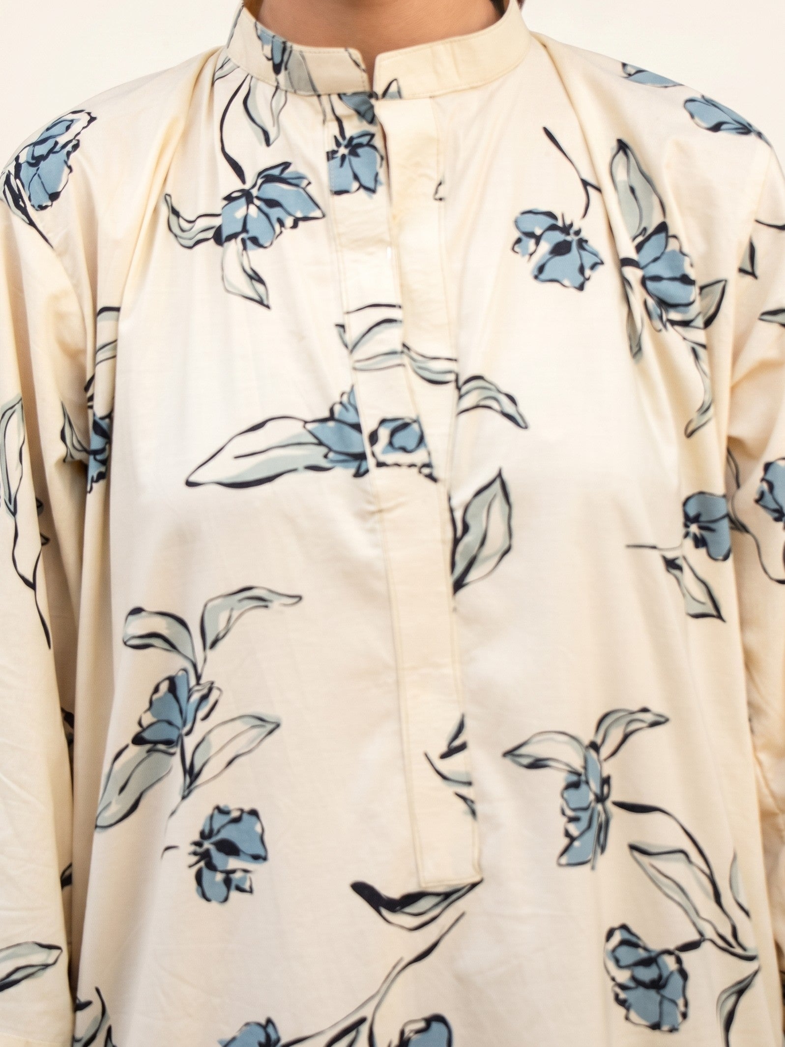 Cream & Blue Botanical Floral By SAYYA