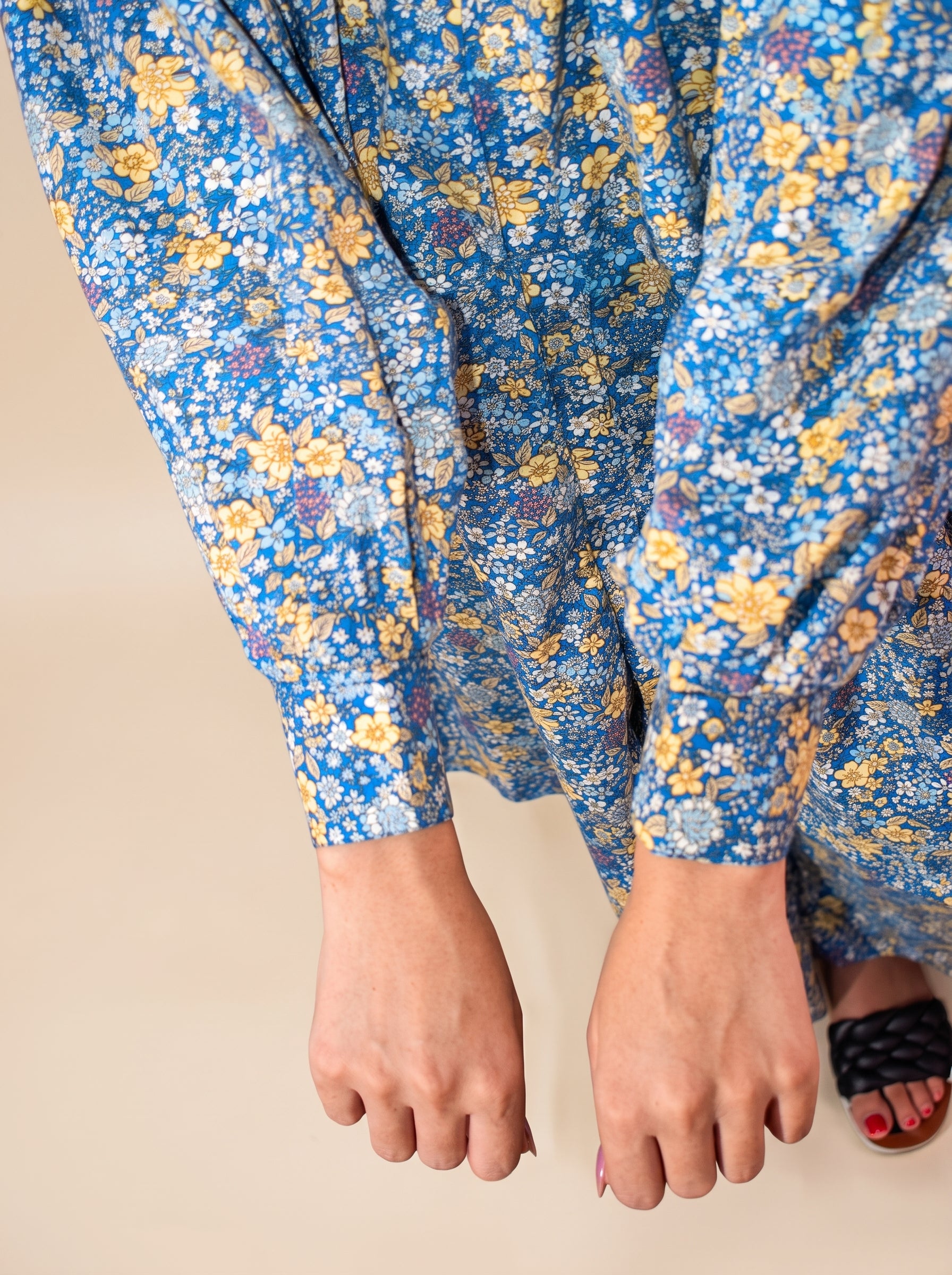 Blue Meadow Floral Printed 2-Piece Co-ord Set