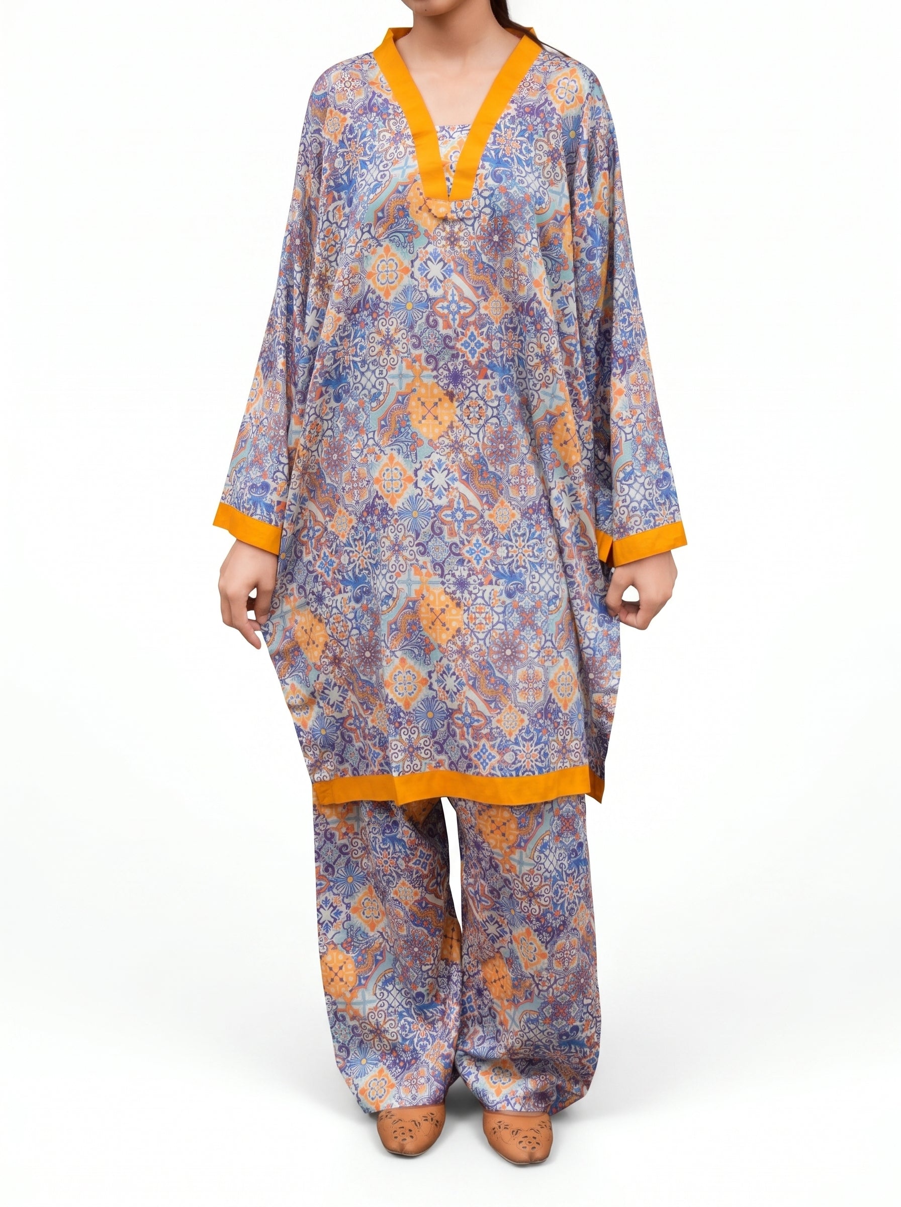Printed Lawn 2 Piece – Mustard Border Detail Summer Collection