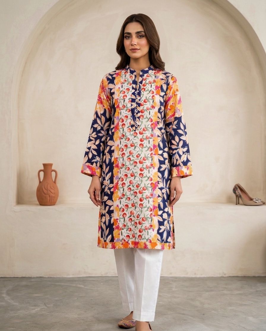 Vibrant Multi-Floral Printed Kurta Set